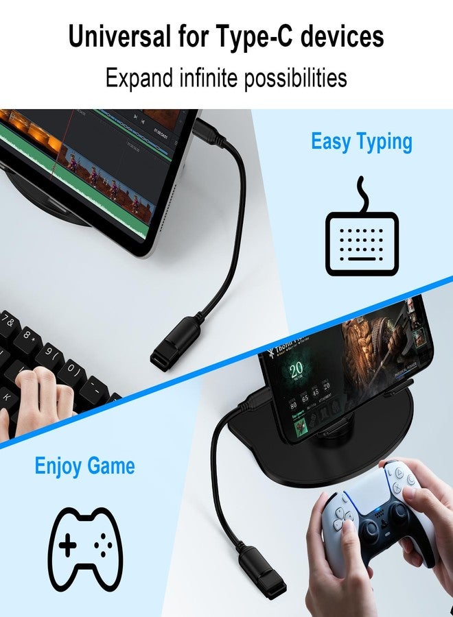 Flecom USB Type C to USB 3.0 Adapter Android OTG Cable for Samsung Galaxy A17 S25FE Plus A16 A35 A36 A56 S24 S23 S22, iPhone 17/16 Pro Max/16 Plus/16e, USBC Male to USB A Female On The Go OTG Cable Adapter - Image 3