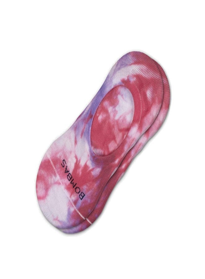 Bombas Women's Lightweight Tie Dye No Show Socks, Wisteria, Large