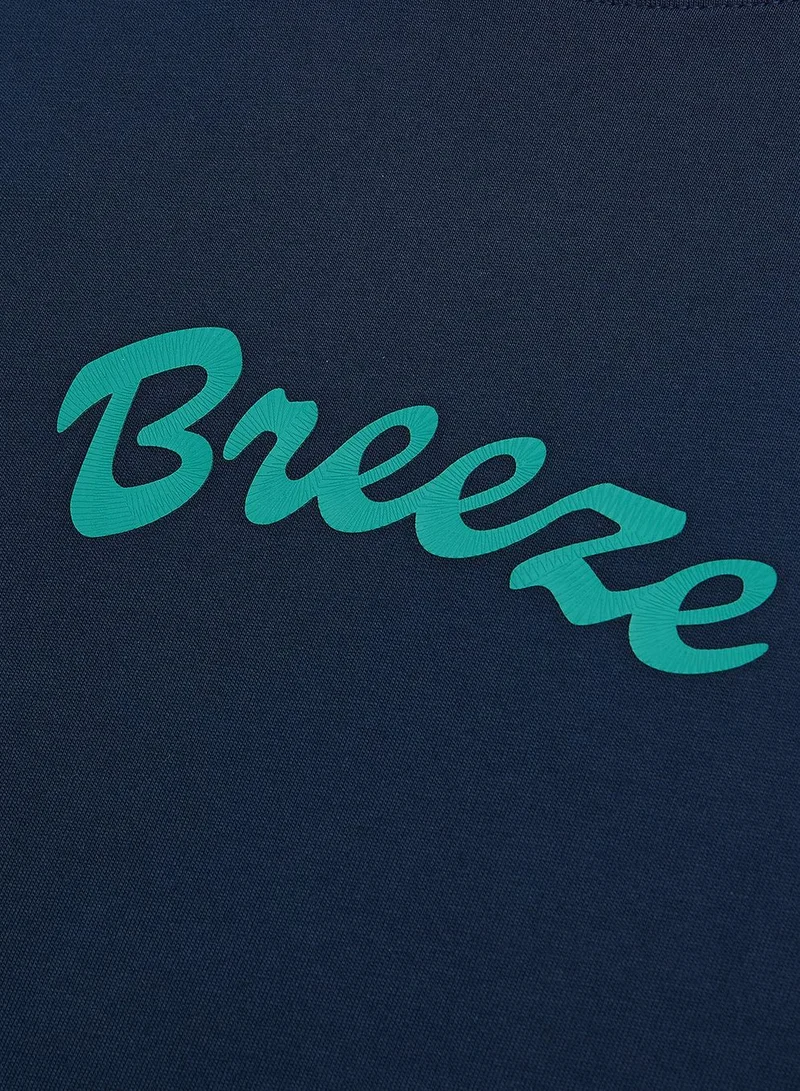 Giordano  Men's Endless Lazy Days Navy Breeze Graphic Tee for Men | Best Price UAE