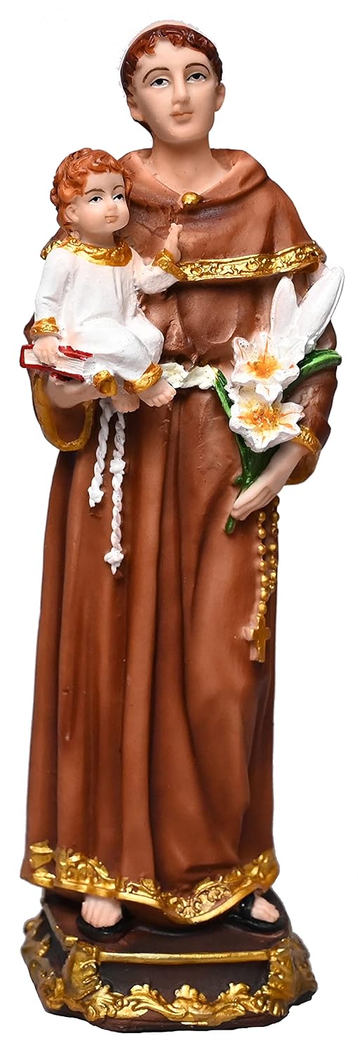 KariGhar St Anthony Anthony of Padua Idol Perfect for Home Prayer Room Gifting Decoration 65 x 65 x 19 cm 65 x 65 x 19 cm Multicolor - Image 3