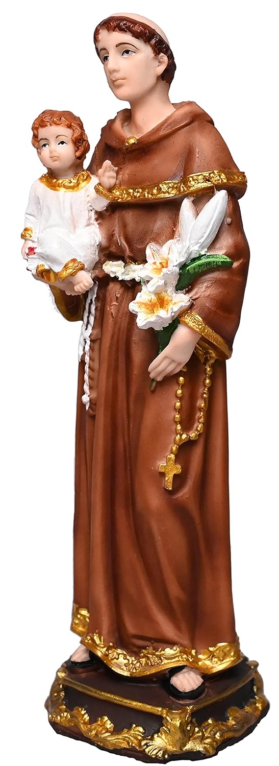 KariGhar St Anthony Anthony of Padua Idol Perfect for Home Prayer Room Gifting Decoration 65 x 65 x 19 cm 65 x 65 x 19 cm Multicolor - Image 5