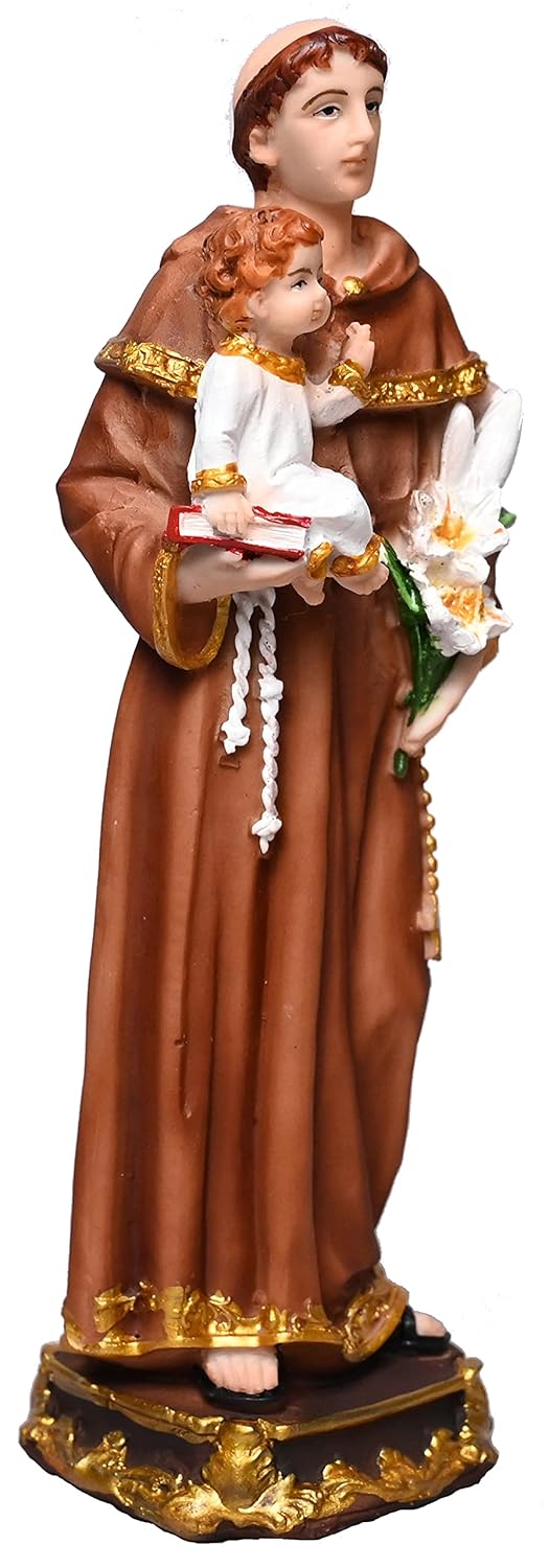 KariGhar St Anthony Anthony of Padua Idol Perfect for Home Prayer Room Gifting Decoration 65 x 65 x 19 cm 65 x 65 x 19 cm Multicolor - Image 4