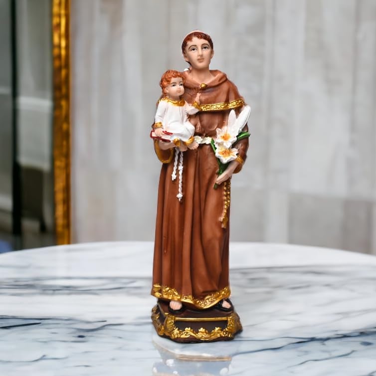 KariGhar St Anthony Anthony of Padua Idol Perfect for Home Prayer Room Gifting Decoration 65 x 65 x 19 cm 65 x 65 x 19 cm Multicolor - Image 1