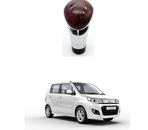 PRIKNIK Wood Texture Car Gear Shifter Lever Manual Modified Shifter Knob Handle Shift Lever Fit with 8mm 10mm 12mm Adapters Compatible with M-aruti W-Agon R S-tingray - Image 3