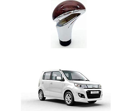 PRIKNIK Wood Texture Car Gear Shifter Lever Manual Modified Shifter Knob Handle Shift Lever Fit with 8mm 10mm 12mm Adapters Compatible with M-aruti W-Agon R S-tingray - Image 2