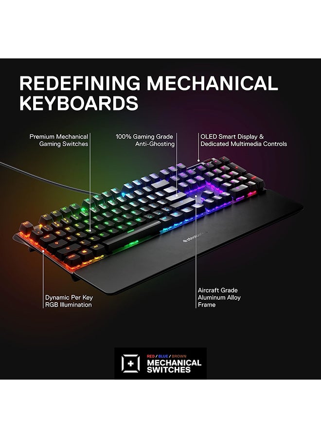 steelseries Apex 7 - Mechanical Gaming Keyboard - OLED Display - Red Switches - American (QWERTY) Layout - Image 3