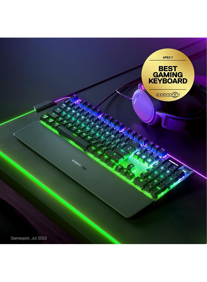 steelseries Apex 7 - Mechanical Gaming Keyboard - OLED Display - Red Switches - American (QWERTY) Layout - Image 2