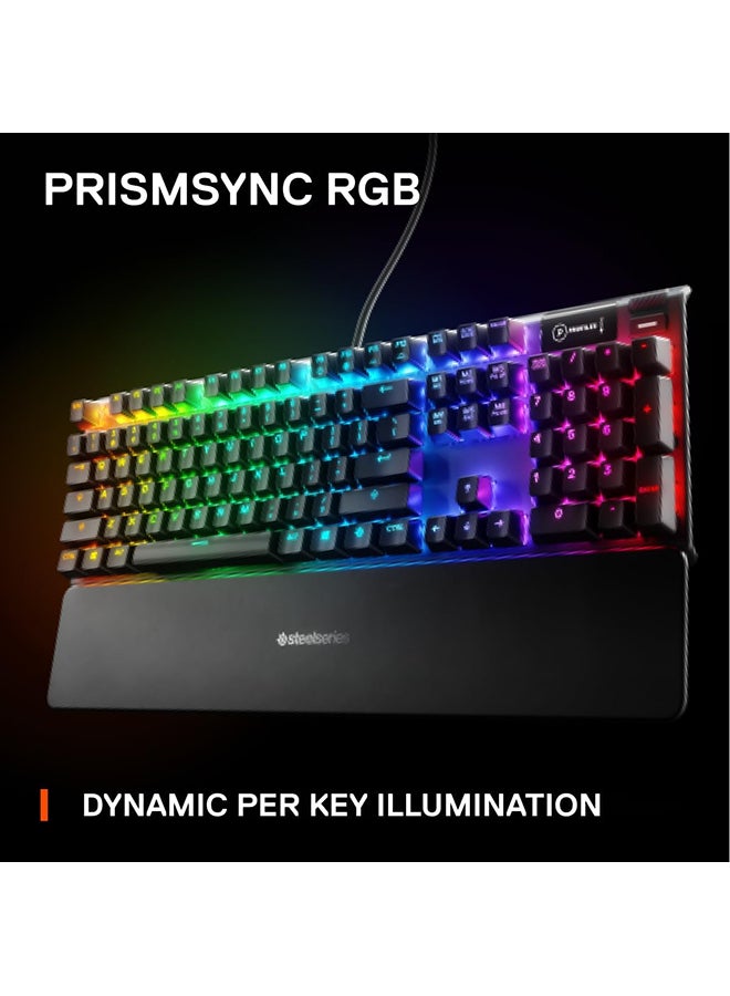 steelseries Apex 7 - Mechanical Gaming Keyboard - OLED Display - Red Switches - American (QWERTY) Layout - Image 4