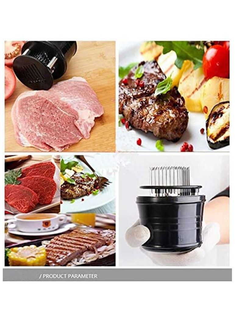 Cool Baby COOLBABY Professional Kitchen Tool Ultra Sharp Stainless Steel 56 Needles Meat Tenderizer Black  - Image 4