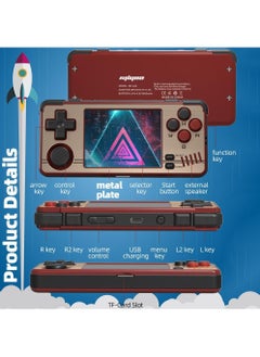 Miyoo A30 Handheld Game Console 2.8-inch 640*480 IPS Screen 2600mAh Compatible with WiFi Multiplayer Portable Case(Gold Red)  - Image 2