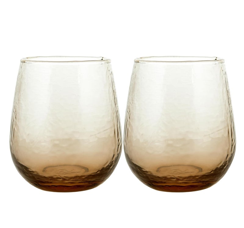 OGGN OGGN Elegant Brown Juice Glass Set of 2 Premium Drinking Glasses for Water Juice Cocktails and Beverages Durable Stylish Glassware for Everyday Use or Special Occasions - Image 2