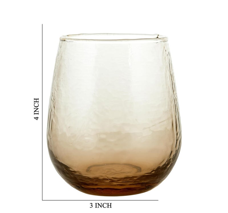 OGGN OGGN Elegant Brown Juice Glass Set of 2 Premium Drinking Glasses for Water Juice Cocktails and Beverages Durable Stylish Glassware for Everyday Use or Special Occasions - Image 3