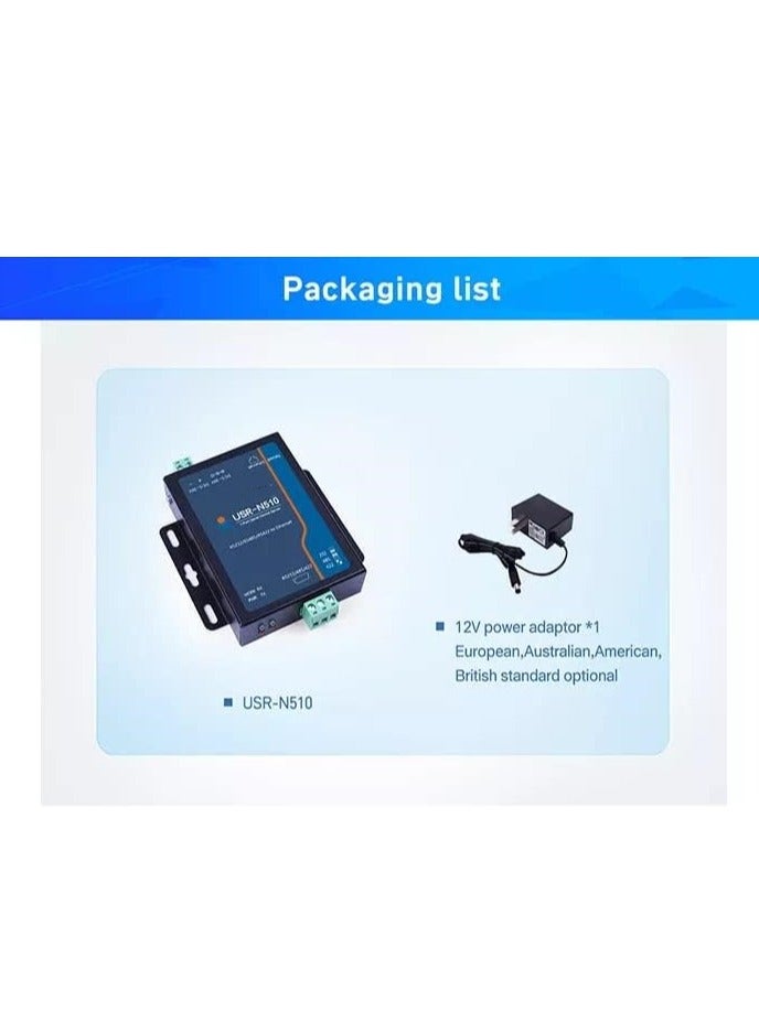USR-N510 RS485 Port Modbus to MQTT IoT Gateway Ethernet Device Servers X 1 Set  - Image 4