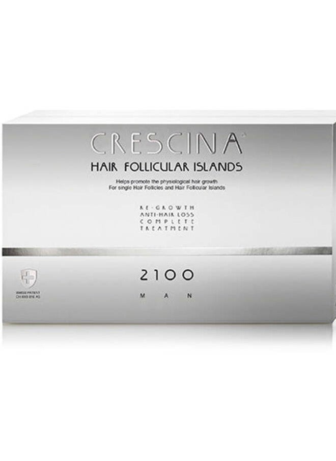CRESCINA - Crescina  Follicular Islands Re-Growth 2100 Hair-Loss Man Vials 20's - Image 1