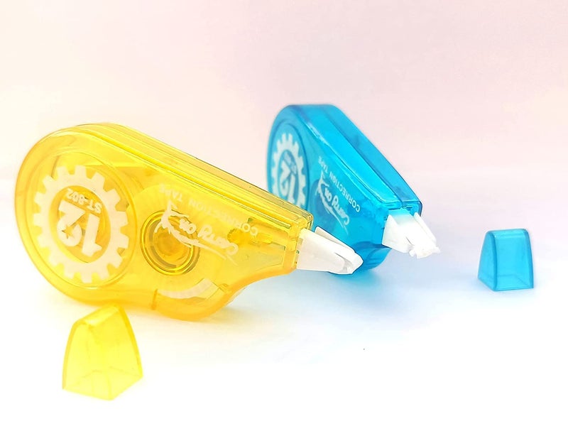 MINtile Since 2000 | Correction Tape with Protective Front Cap – 5mm x 72M (12M x 6pcs) Writable White Out Tape for Mistake Correction | Easy to Use Stationery for Kids, Students & Office (Pack of 6) - Image 2