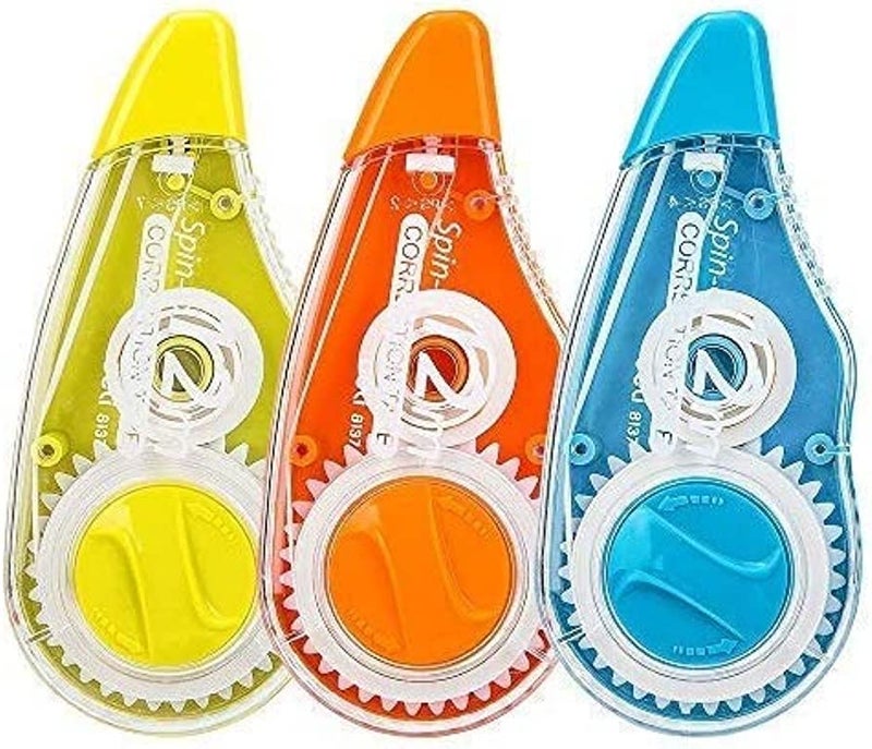 MINtile Since 2000 | Correction Tape with Protective Front Cap – 5mm x 72M (12M x 6pcs) Writable White Out Tape for Mistake Correction | Easy to Use Stationery for Kids, Students & Office (Pack of 6) - Image 4