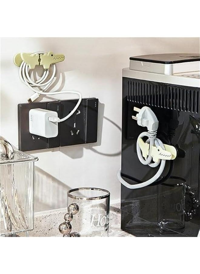 Generic - 4 Pack Cord Organizer for Kitchen Appliances, Cable Winder Cord Keeper Holder for Air Fryer Coffee Maker Blender Toaster Lamp (Black White Pink Green) - Image 1
