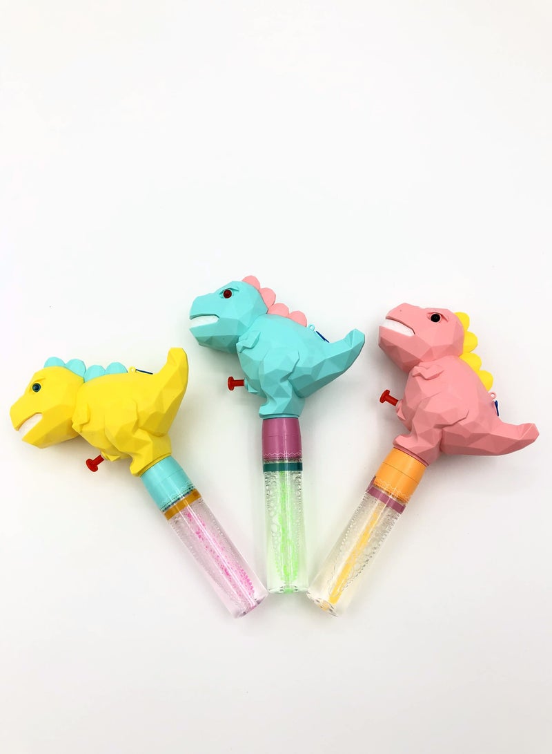MissTiara 3 Pcs T-rex Water Gun Bubble Wand Toy Bubble Water Toy Party Favors for Kids Bubble Wands Toy, Party Favors, Goodie Bags Fillers, Birthday Day Gifts and Prize - Image 4