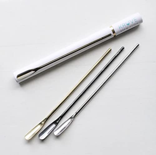 KRUVE Coffee Brew Stick - 8.6 Inch Stainless Steel (Black) for Agitating Grounds During Brewing with Coffee Stirrers, Coffee Stir Sticks, or Coffee Spoons - Perfect for Pour Over, French Press & More - Image 3