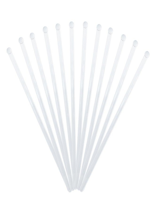 WHTCHSU 40 Pieces Clear Plastic Swizzle Sticks, Crystal Cake Pops, Cocktail Coffee Drink Stirrers, Lolipop Stick, 7.3 Inch - Image 1