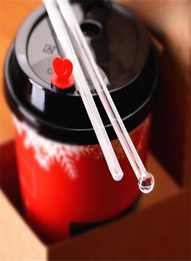 WHTCHSU 40 Pieces Clear Plastic Swizzle Sticks, Crystal Cake Pops, Cocktail Coffee Drink Stirrers, Lolipop Stick, 7.3 Inch - Image 4