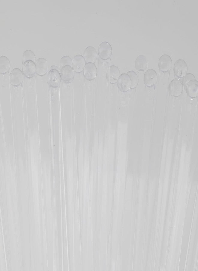 WHTCHSU 40 Pieces Clear Plastic Swizzle Sticks, Crystal Cake Pops, Cocktail Coffee Drink Stirrers, Lolipop Stick, 7.3 Inch - Image 3