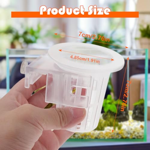 Pcmursal 2 Pack Fish Tank Hanging Plant Pots, Aquarium Plant Holder (Transparent) - Image 2