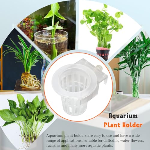 Pcmursal 2 Pack Fish Tank Hanging Plant Pots, Aquarium Plant Holder (Transparent) - Image 4