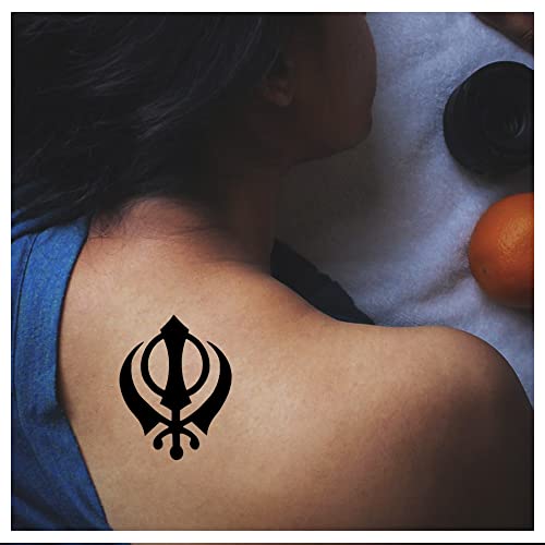 Comet Busters Black Henna Khanda Temporary Body Tattoo Body Sticker (BT039) - Image 3
