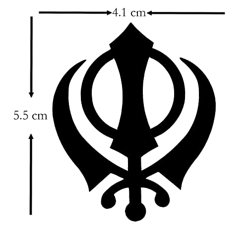 Comet Busters Black Henna Khanda Temporary Body Tattoo Body Sticker (BT039) - Image 2