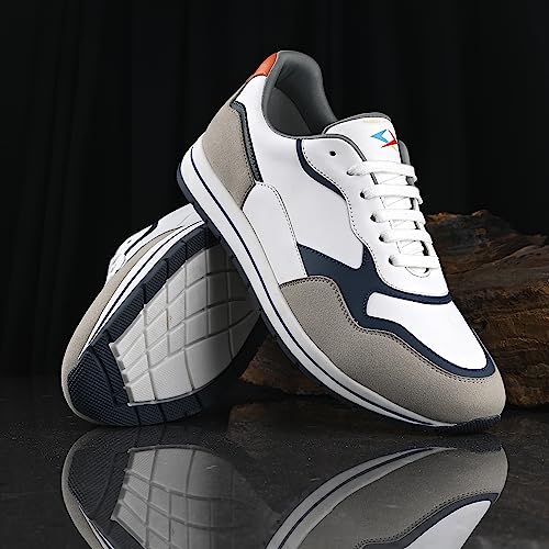 Cruiser Men's Pace-2 White-Grey Sneakers_7 UK (2532-1) - Image 2