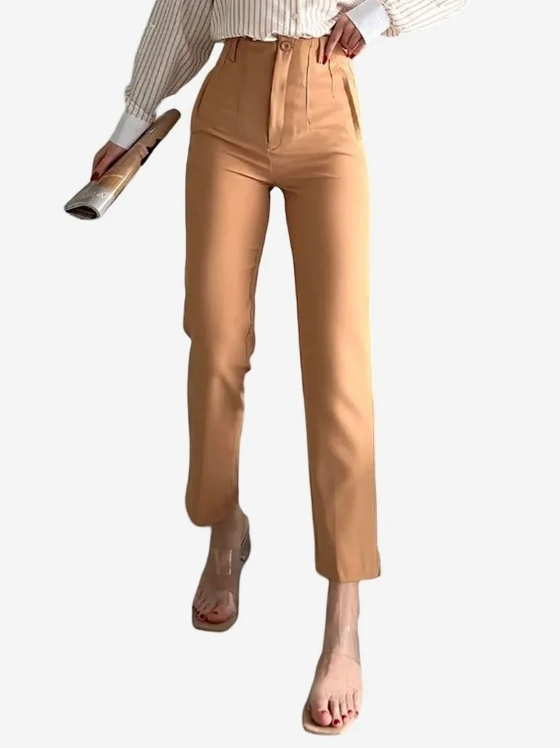 MY FASHION MY FASHION High Waist Pleated Tailored Trousers