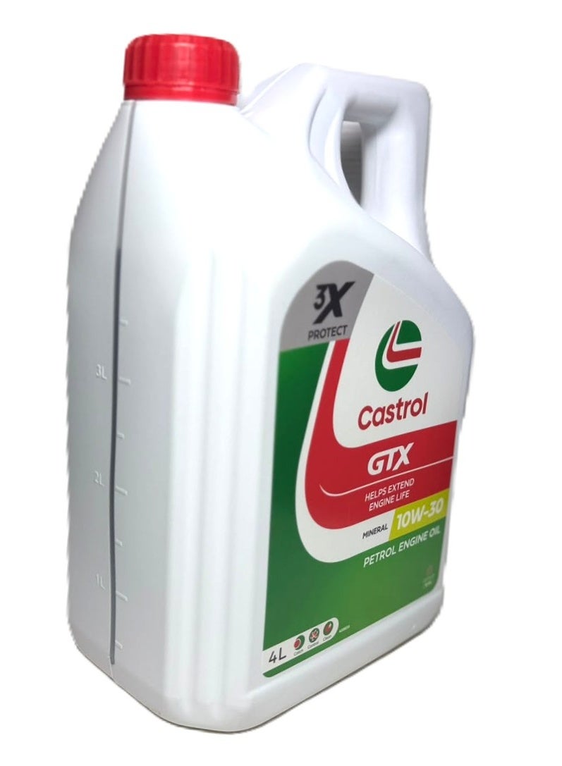 Castrol 10W-30 GTX Petrol Engine Oil 4Ltr - Image 4