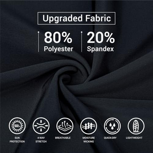 ADOREISM Men's Rash Guard Long Sleeves Splice UPF 50+ BJJ Jiu Jitsu Rash Guard Compression Swimming Shirts (Deep Ocean, XL) - Image 5