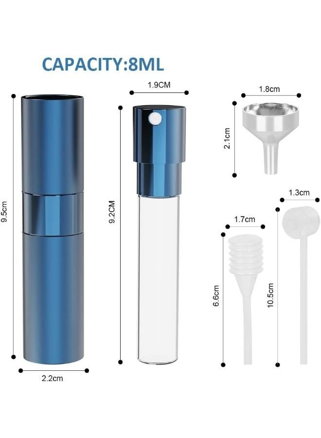 3PCS Portable Mini Perfume Atomizer , 8ML Perfume Atomisers Refillable Travel Perfume Atomiser Bottles Atomiser Perfume Spray Bottle Travel Bottles with Funnel and Refill Pump for Travel, Vacation - Image 2