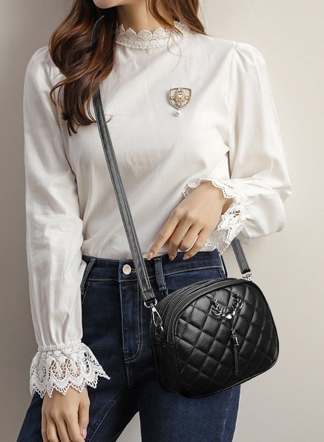 Shoulder Purse Fashion Crossbody  Shoulder Bags ，Women PU Leather Small Handbag， Messenger Purse Vintage Female Clutch,Small Purse for Women, Retro Classic Tote HandBag Shoulder Bags Clutch Purse - Image 2