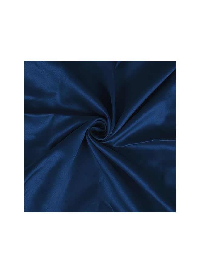The Bros Blackout Window Curtains, for Living/Bedroom. Premium Faux Silk, Rich Polyester. Light Blocking, Thermal Insulation, Noise Reduction. Grommet. Solid Blue, 2 Panels, 152cm/5ft - Image 4