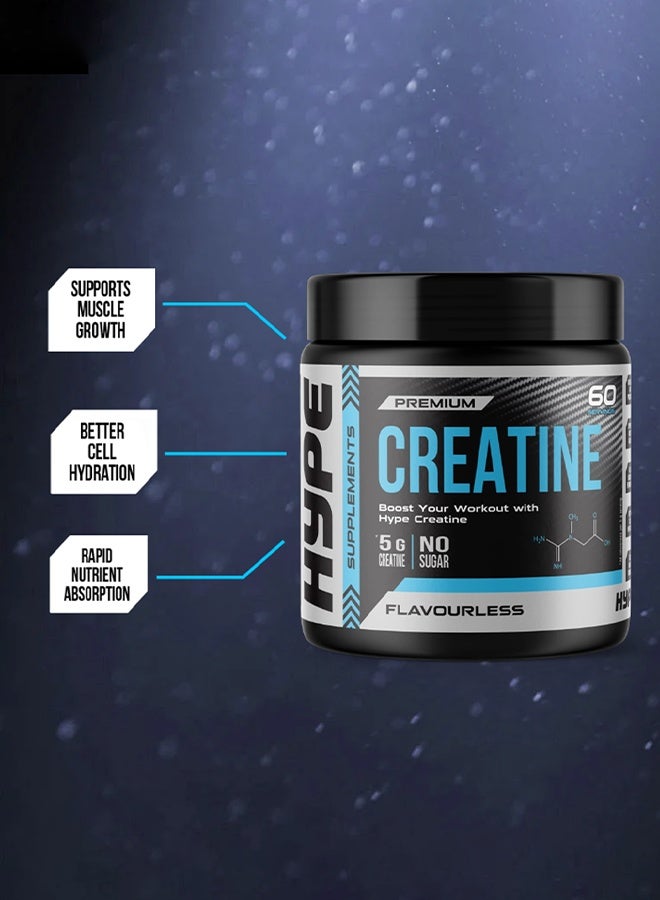 هايب كرياتين مونوهيدرات – مسحوق | ٣٠٠ غرام | ٥ غرام كرياتين نقي لكل حصة - Image 3