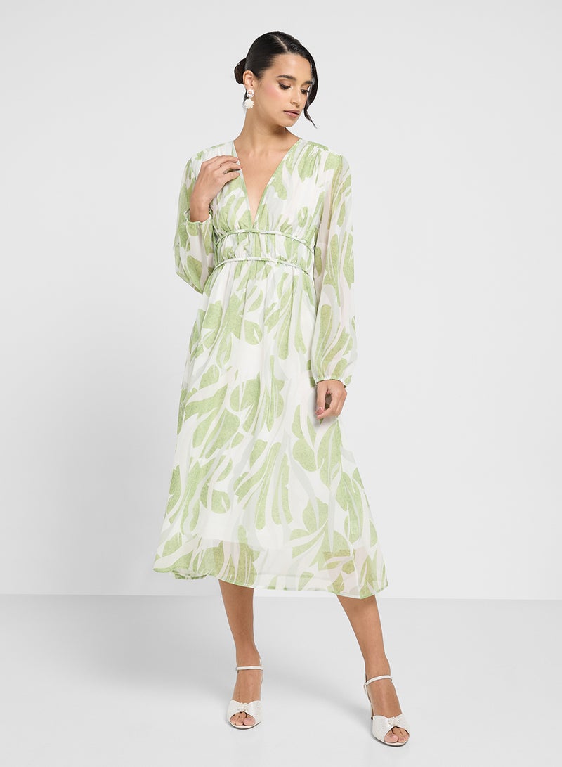 ELLA Floral Print Midi Dress  - Image 4