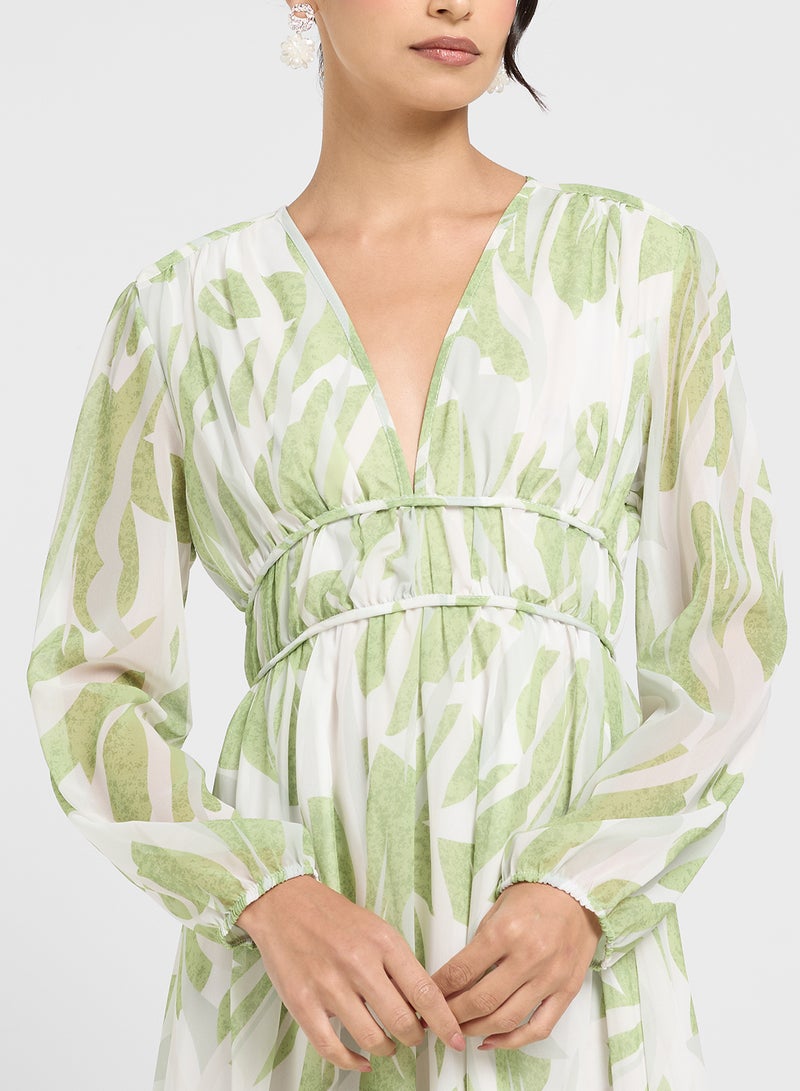 ELLA Floral Print Midi Dress  - Image 3