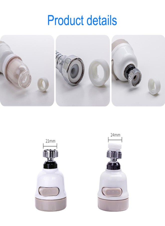 WaterCharm Flexible 360 Degree Rotating 3 Modes Water Saving Kitchen Faucet Sprayer/Faucet tap Nozzle, water tap nozzle, tap sprinkler for kitchen sink(ABS + Stainless Steel) (Pack Of 1) - Image 5