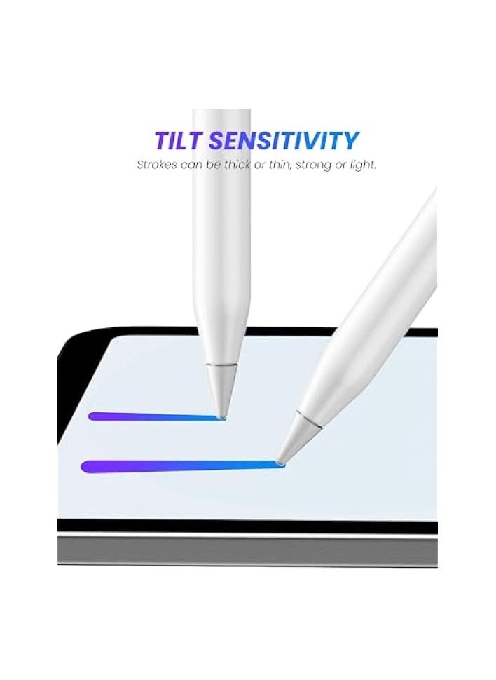 erorex iPad Pencil, Active iPad Stylus Pen with 10X Fast & Palm Rejection Magnetic Absorption Replacement for Apple Pencil - for iPad 6-10th, Pro 11''/12.9'' 3-6th, Air 3-5th, Mini 5-6th Gen  - Image 4