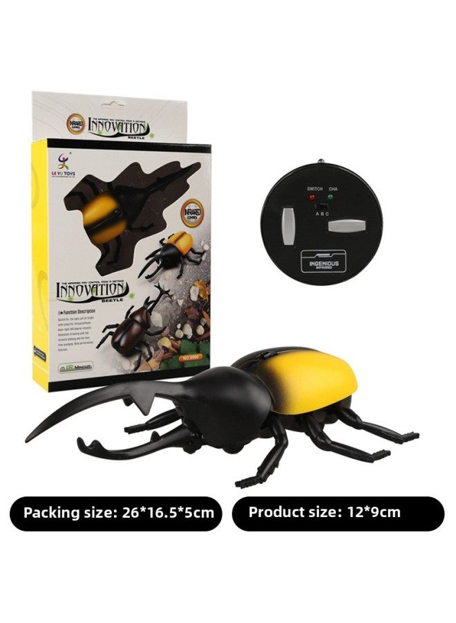Novel Trick Toy Simulation Insect Remote Control Naruto Realistic Beetle Children Model Toy-Color:Naruto-yellow - Image 1