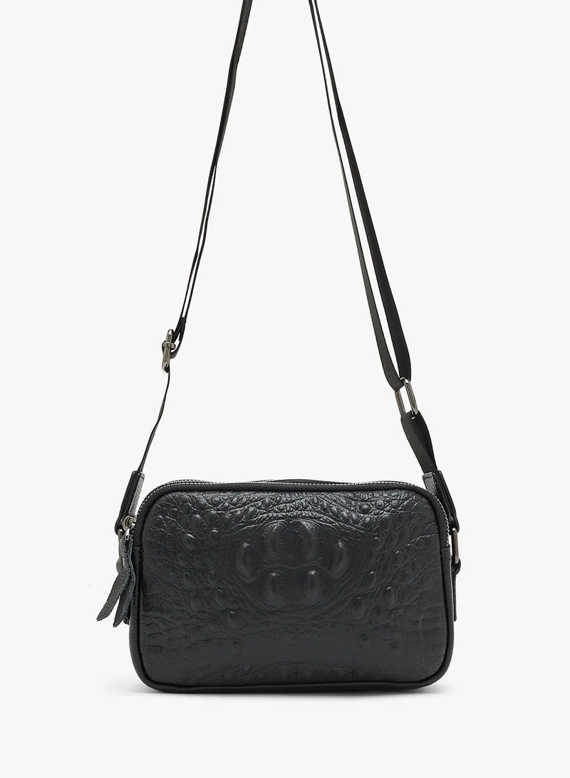 Robert Wood Croc Emboss Crossbody Mesenger Bag