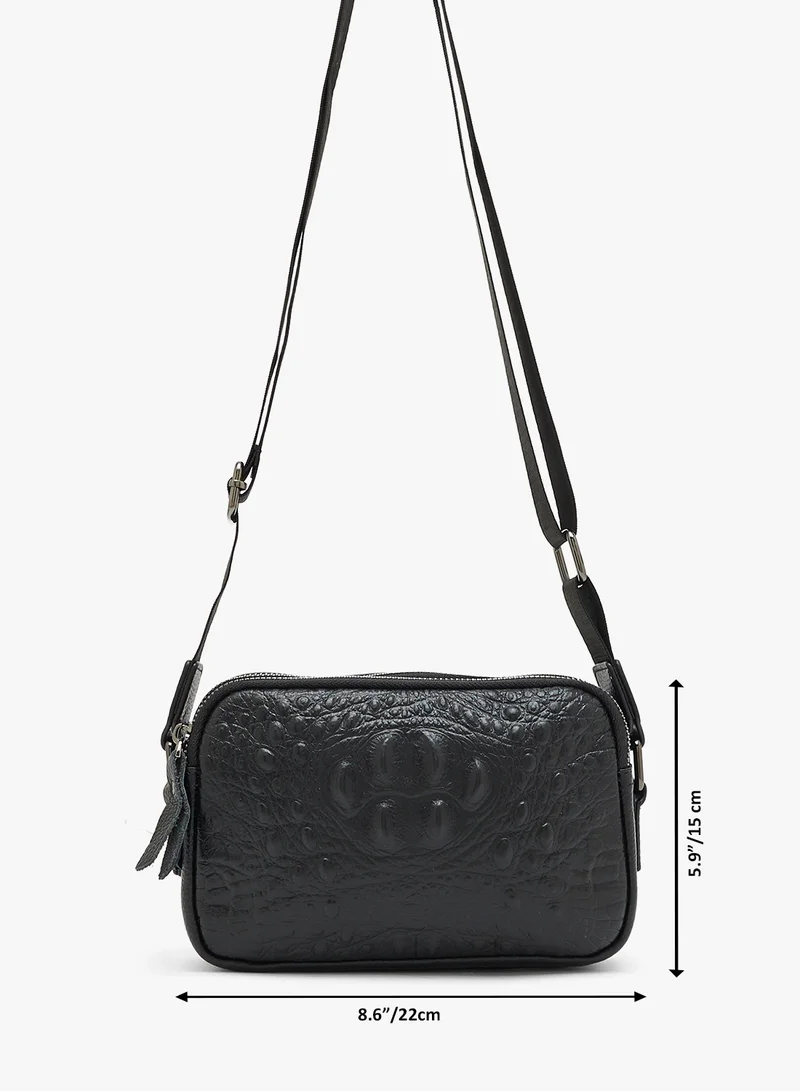Robert Wood Croc Emboss Crossbody Mesenger Bag