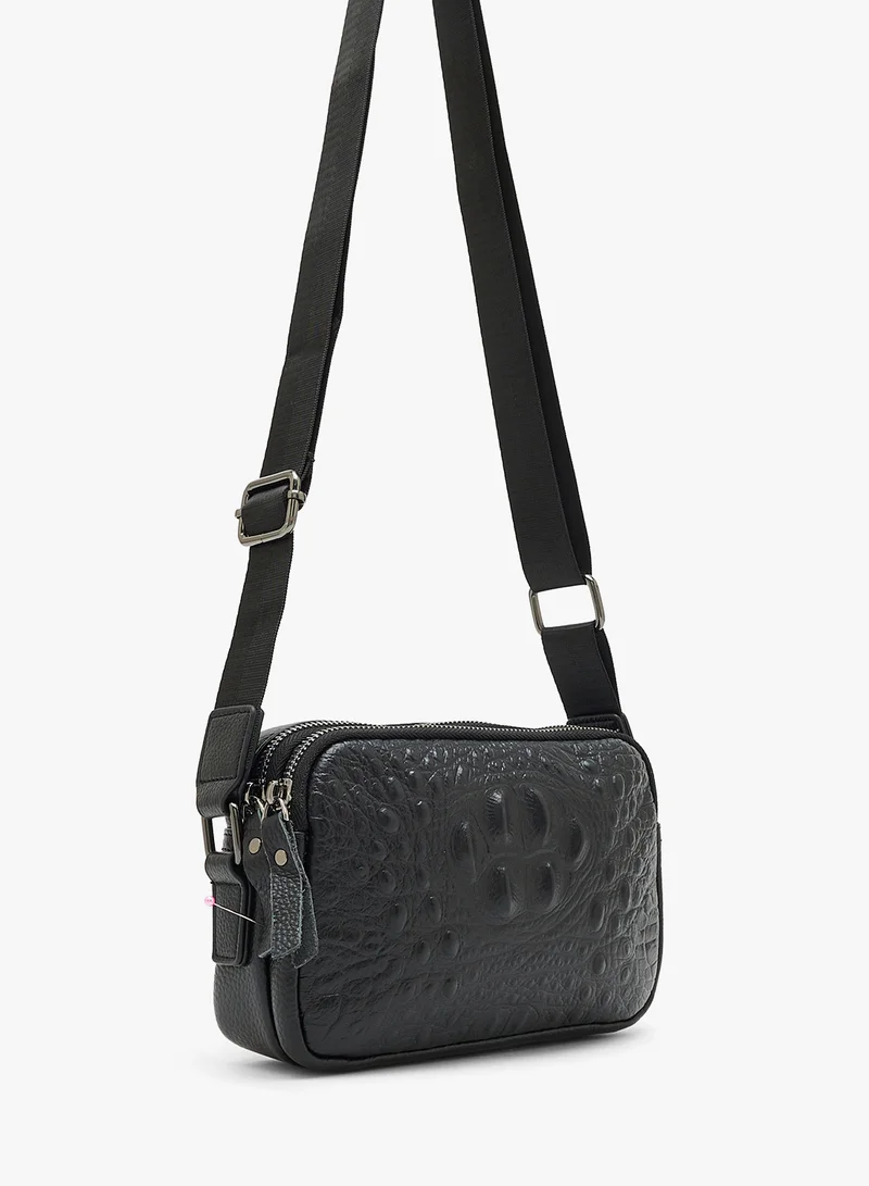 Robert Wood Croc Emboss Crossbody Mesenger Bag