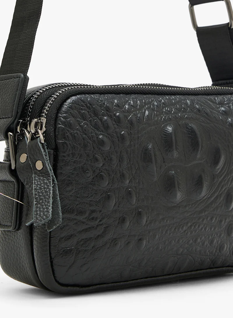Robert Wood Croc Emboss Crossbody Mesenger Bag
