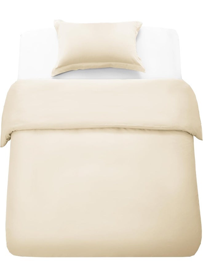 PanaX Bedding Duvet Cover Single Size Set- 1Pieces Duvet Cover 140X200Cm / 1Pieces-Pillow Sham 50X75Cm (Beige, Single) - Image 2