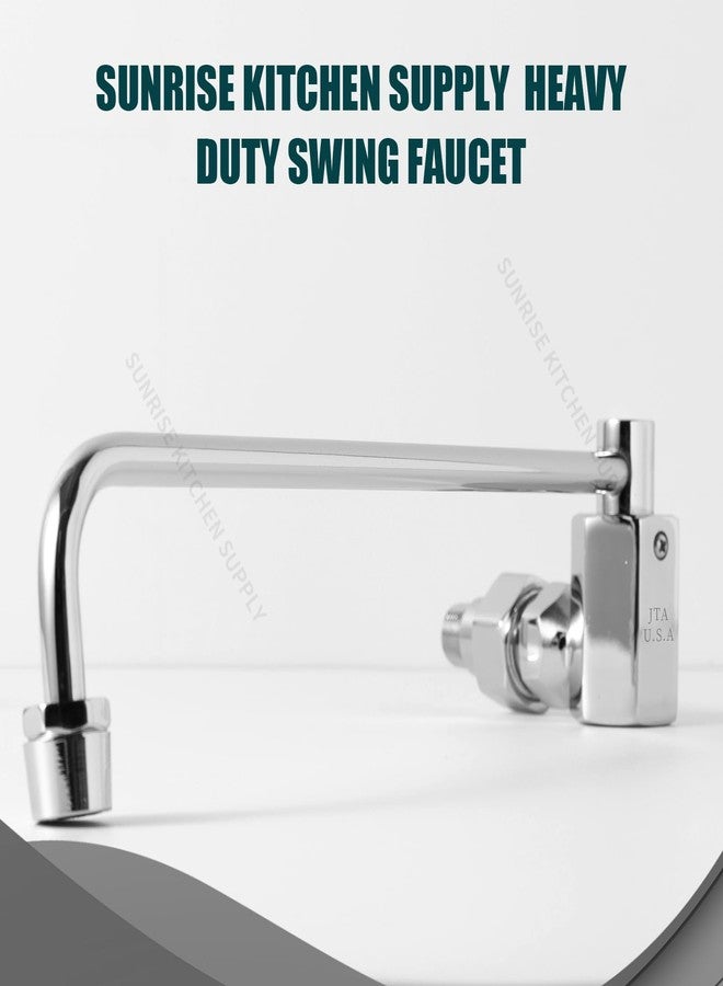 صن رايز صنبور مياه أوتوماتيكي عالي التحمل من صن رايز، مقاس 12 بوصة، مناسب لموقد ووك تجاري، مثبت على الحائط - Image 2