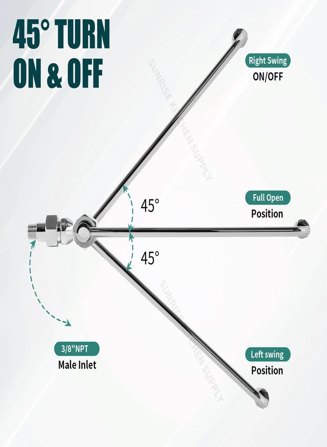 صن رايز صنبور مياه أوتوماتيكي عالي التحمل من صن رايز، مقاس 12 بوصة، مناسب لموقد ووك تجاري، مثبت على الحائط - Image 5